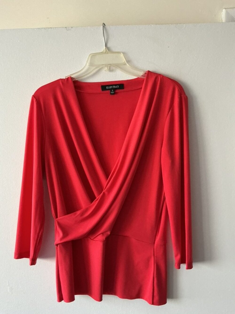 Ellen Tracey Three-Quarter Sleeve Crossover Tunic